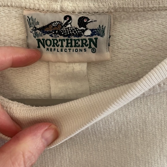 Vintage Northern Reflections embroidered and printed design sweatshirt sweater - Picture 2 of 7
